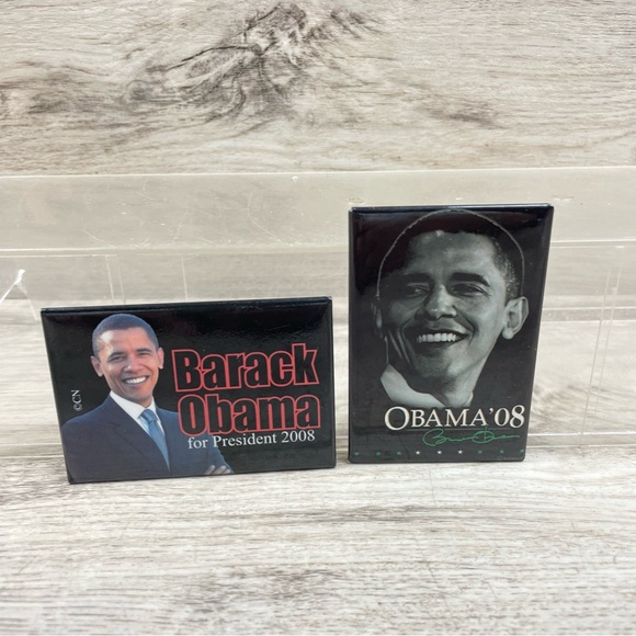 2008 Barack Obama For President Magnet Lot Of 2 Y2K 3” - Picture 1 of 4